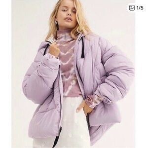 Free People Lavender Puffer Jacket